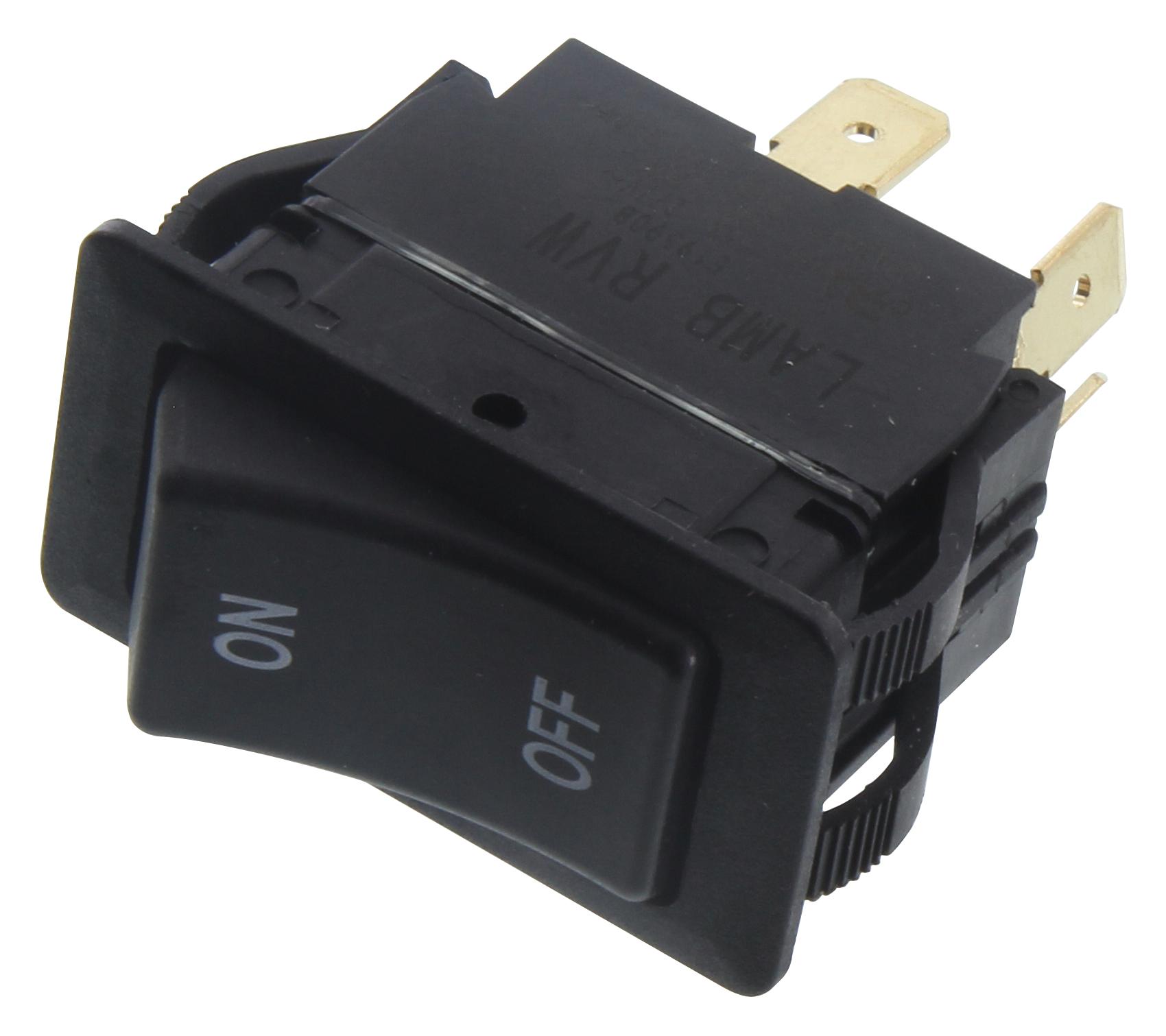 RVW42D1123 - E-switch - Rocker Switch, Non Illuminated, DPST