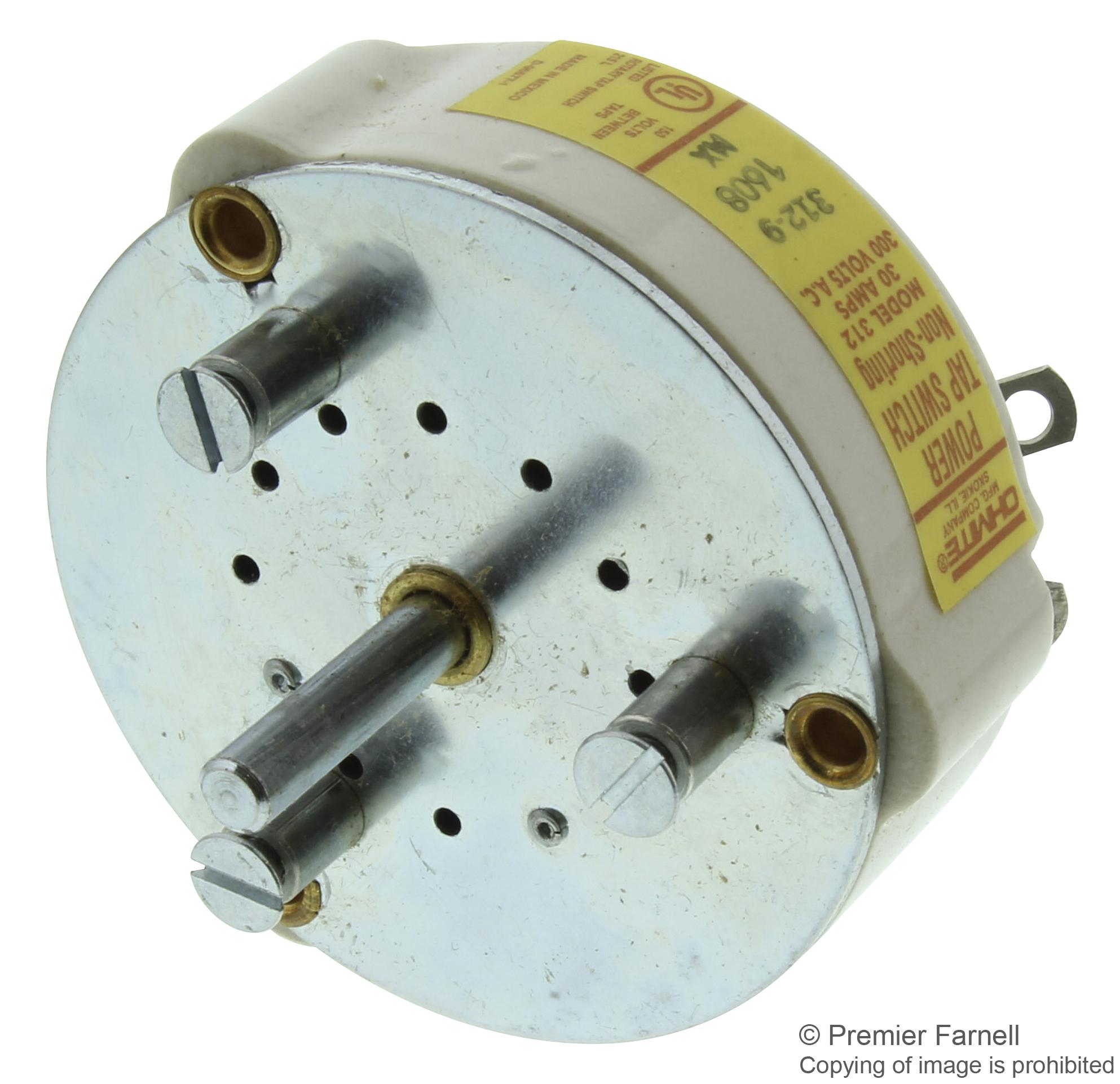 Ohmite Power Rotary Tap Switch 312 offers