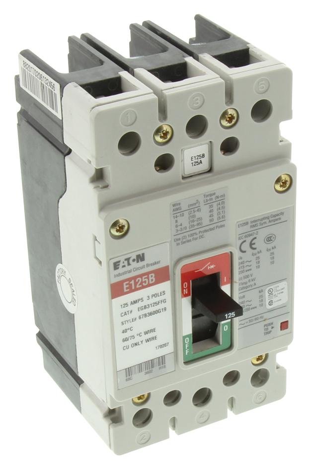 EGB3125FFG - Eaton Cutler Hammer - Thermal Magnetic Circuit Breaker, G ...