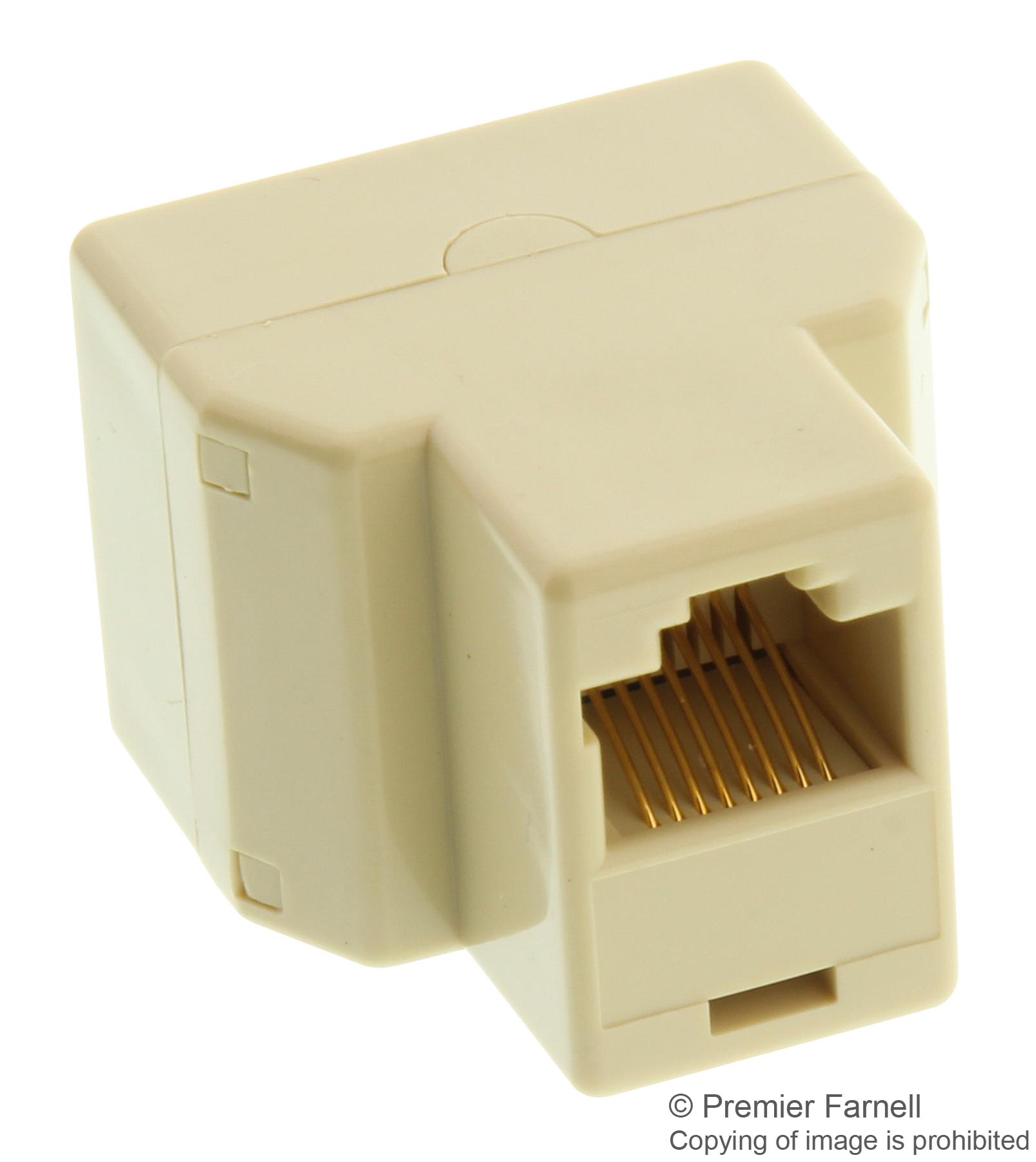 Tds1039-8c - L-com - In-line Adapter, Modular Tee Splitter, Rj45