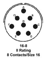 Ms3126f16-8p - Amphenol Industrial - Circular Connector, Mil-dtl-26482 